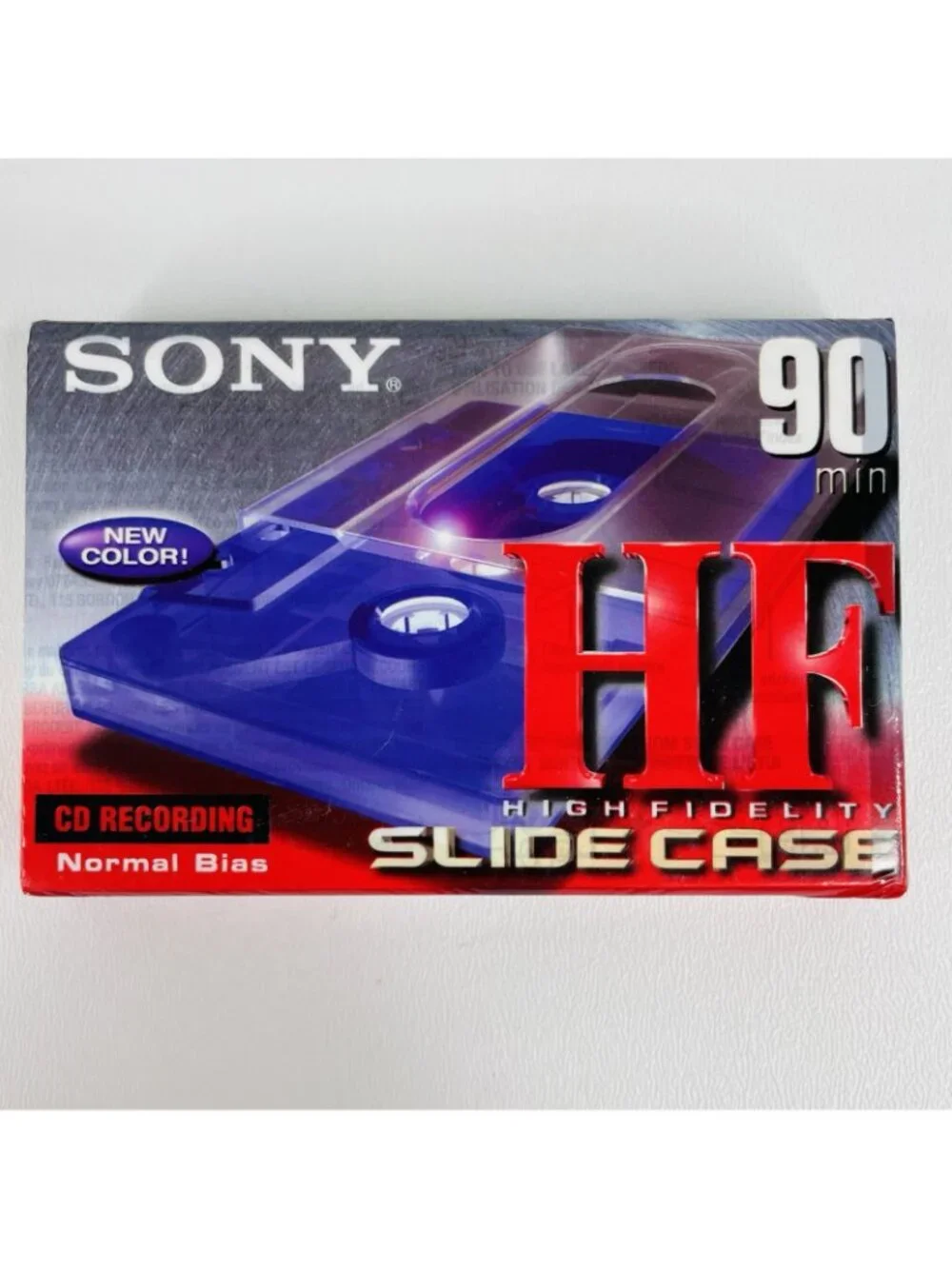 Lot Of 3 Sony 90 Minute HF New Color Slide Case CD Recording Cassette Tape